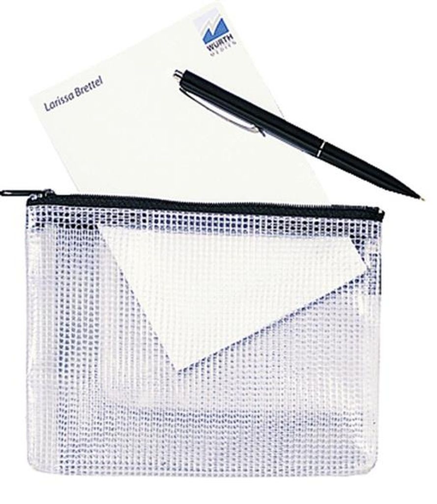 Rexel Reißverschlusstasche Mesh Bags DIN A6 PVC schwarz (ohne Inhalt)