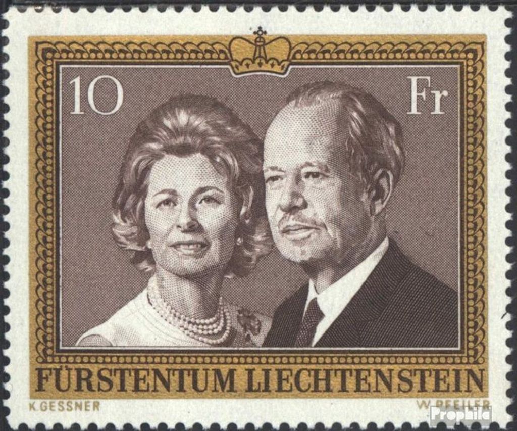 Briefmarken Liechtenstein 1992 Mi 614II (kompl.Ausg.) Papier weiß floureszierend postfrisch Fuerstenpaar