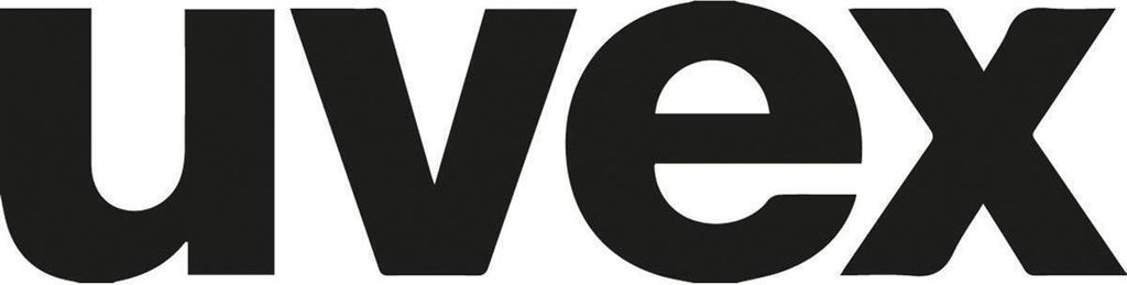 The image shows the brand logo 'uvex' in large black letters on a white background.