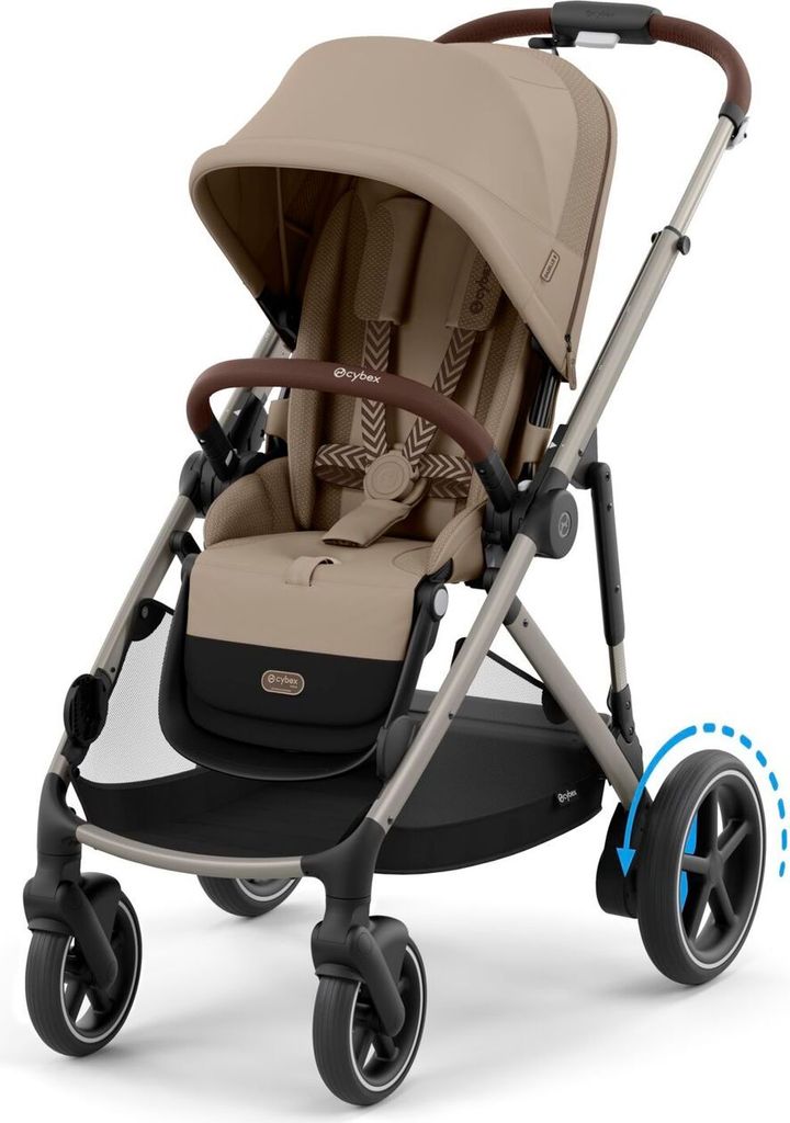 Cybex e-Gazelle S Kinderwagen mit E-Antrieb, Farbe:Almond / Taupe