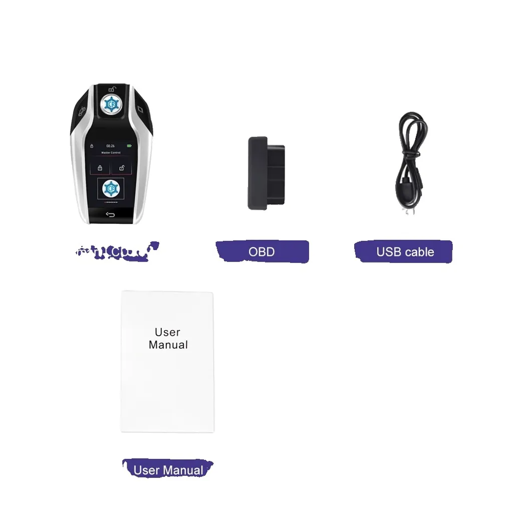 Télécommande de voiture numérique LCD grise avec verrouillage automatique