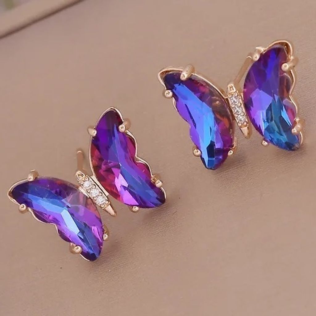 Ohrringe Lory in Lila - Stilvoller Schmuck für Empfindliche Produktbild 