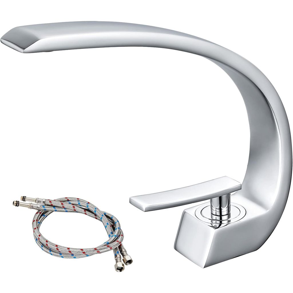 STILVORA Wasserhahn, Waschbeckenarmatur, Mischbatterie für das Badezimmer, Wassersparend,Einfache Montage, Einhebelmischer Bad