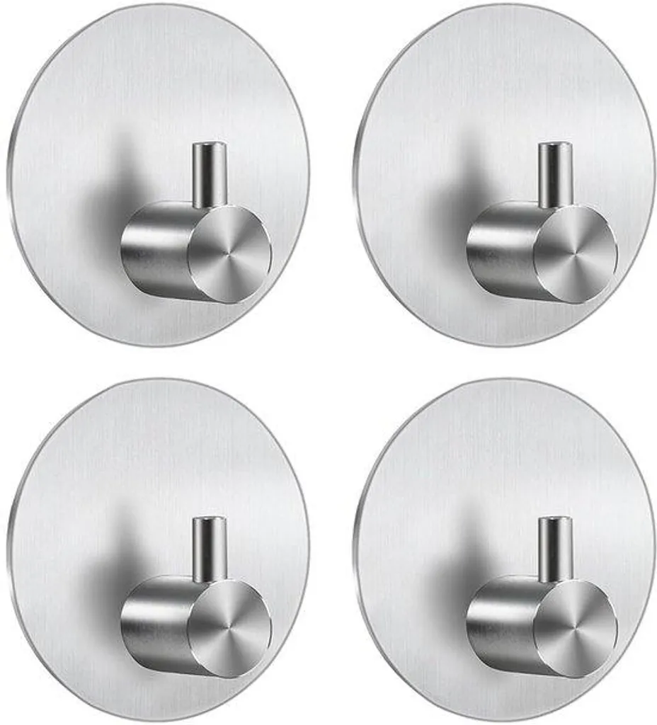 Porte-serviettes sans perçage pour faïence de salle de bain inox