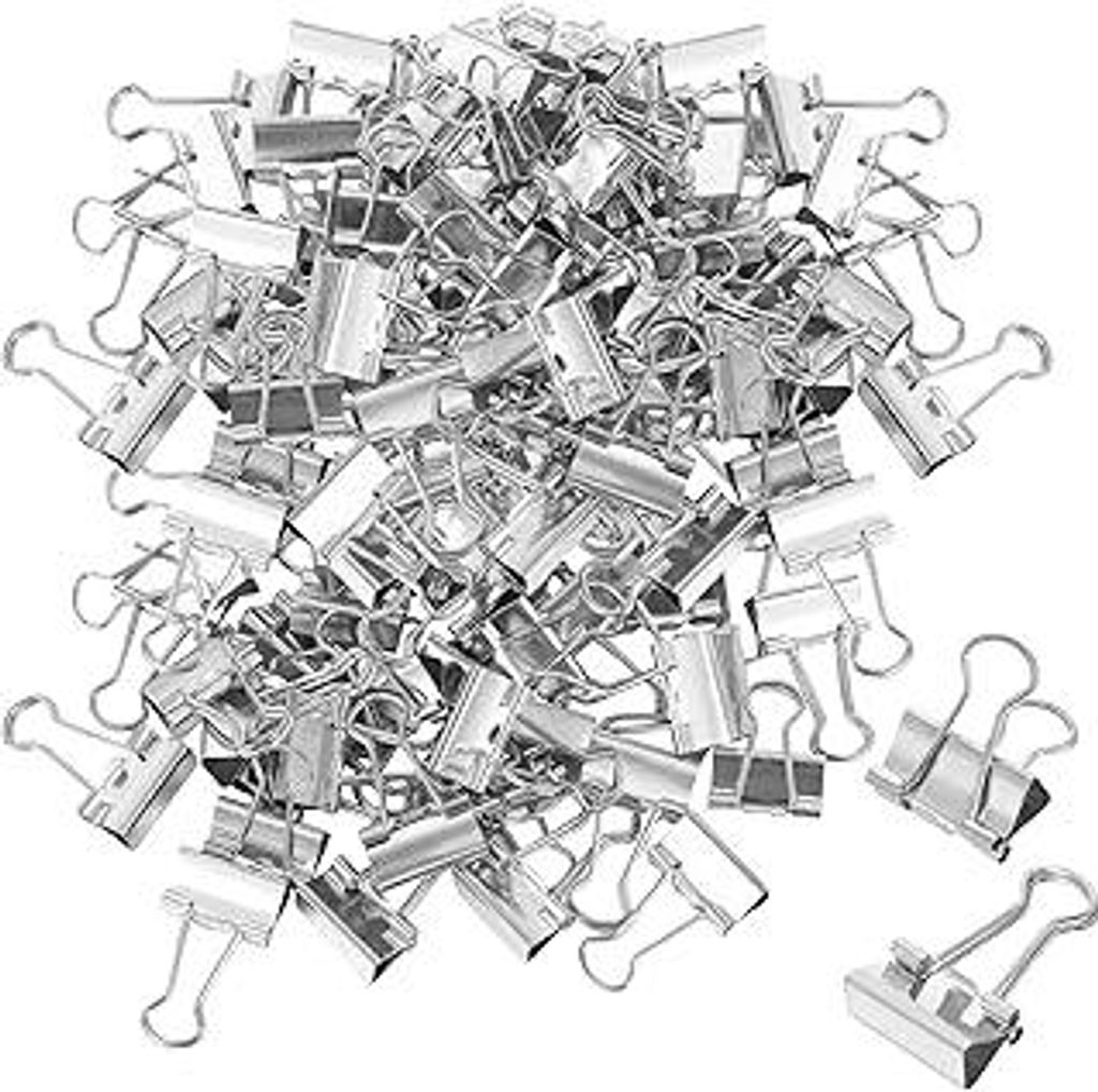 Foldback Klammern, Klammern für Tüten Metall Papierklammern Metallklammern Klammer Clips für Tüten Binder Clips Tütenklammern Aktenklammern Pa...