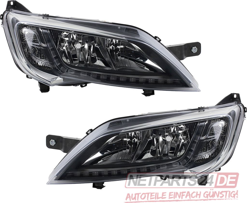 Johns, Scheinwerfer Set passend für Citroen Jumper III 14- chrom LED TFL Links & Rechts 1374297080 1392604080 1394430080 1612041880 1626194880 137...