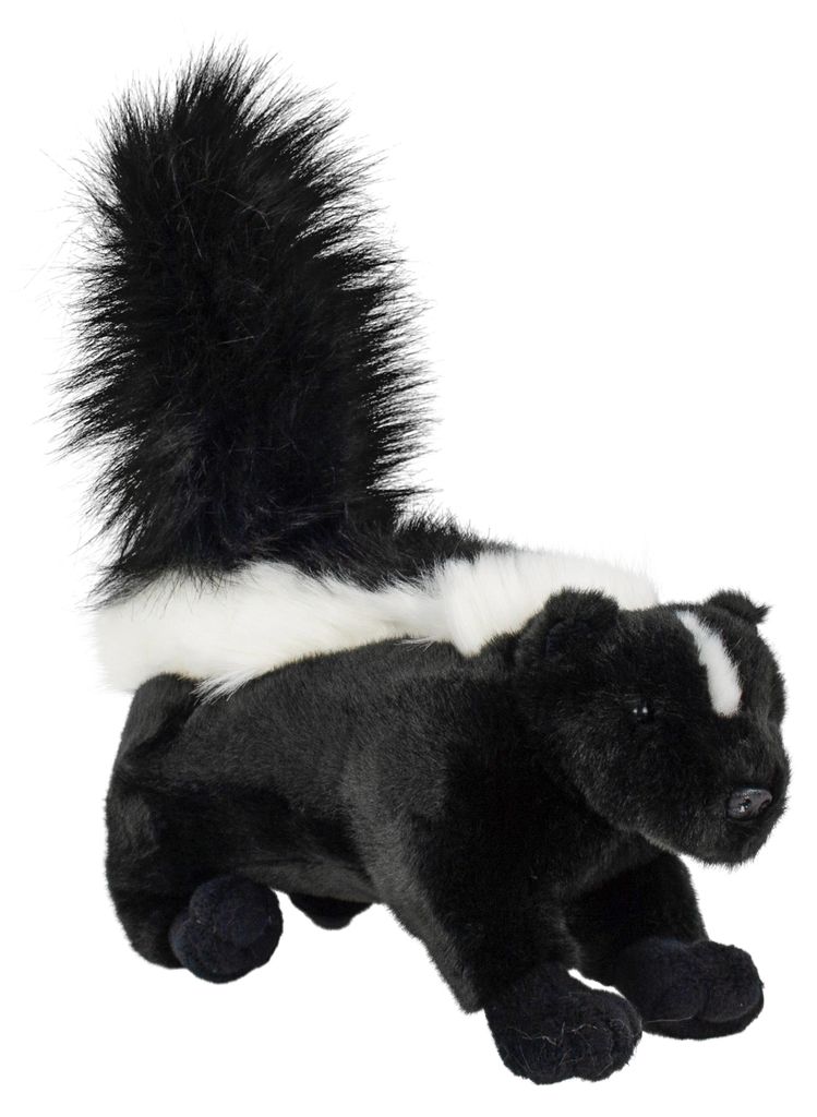 Kuscheltier Stinktier stehend 28 cm schwarz/weiß Plüschtier Produktbild 