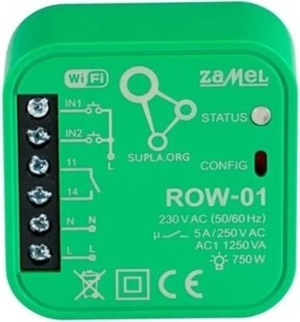 Récepteur WI-FI encastré 1 canal ROW-01 Supla Zamel pour domotique