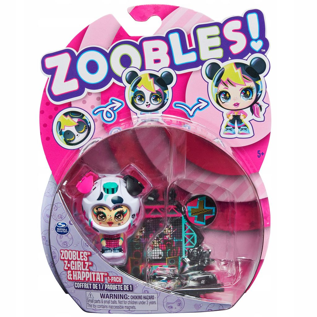 Zoobles Z-Girlz Sammelfigur mit Verwandlungsmechanismus und Happitat Überraschung (sortiert), Aktion/Abenteuer, 5 Jahr(e), Mehrfarbig