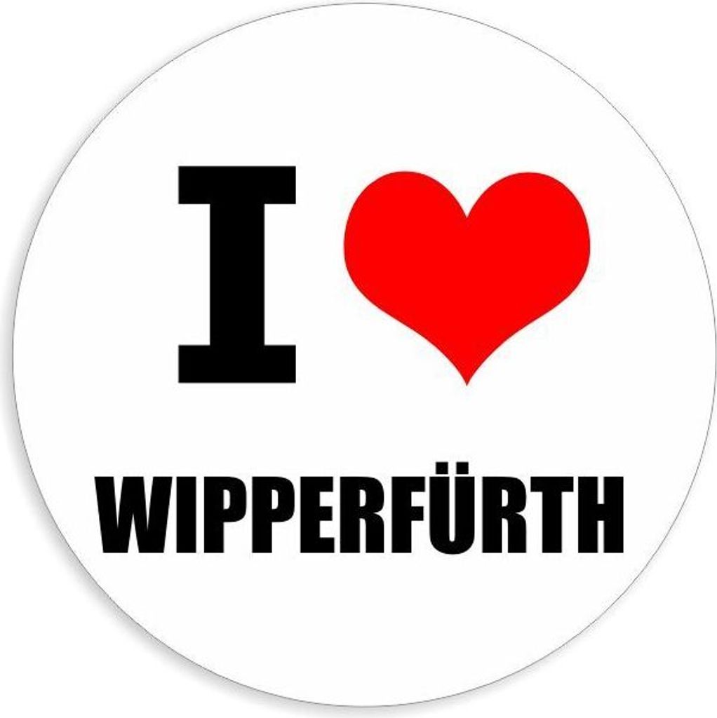 Kiwistar - Autoaufkleber - 8x8 cm - außen klebend - I love Wipperfürth für Auto, Laptop, Fahrrad, LKW, Motorrad Aufkleber mehrfarbig Sticker Decal