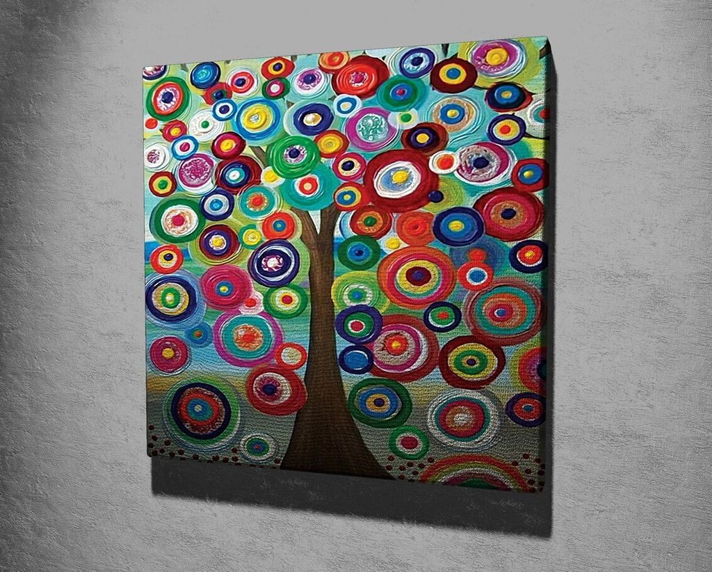 Wallity, KC264- VGA1303, Bunt, Leinwandbilder, 45 x 45 cm, 100% Leinwand