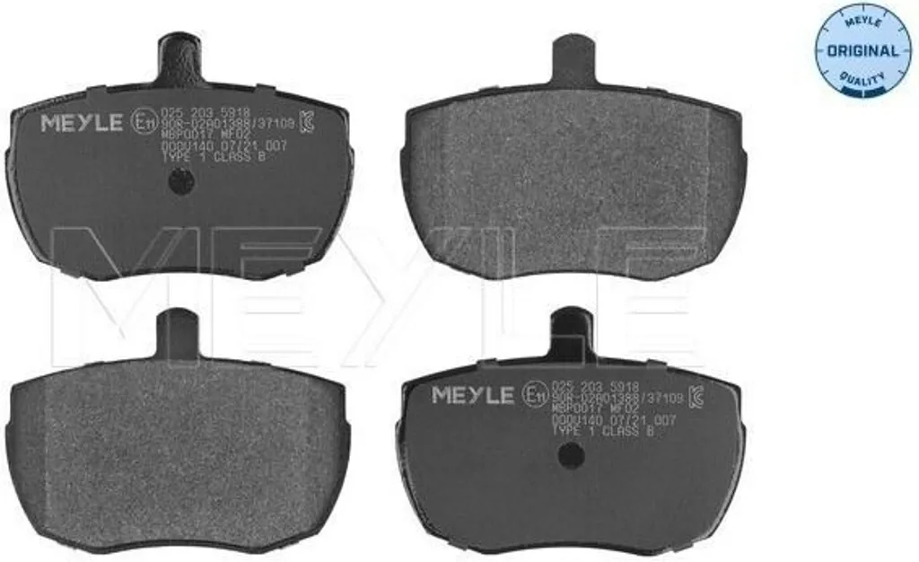 Plaquettes de Frein Avant Defender L316 : Kit MEYLE 025 203 5918