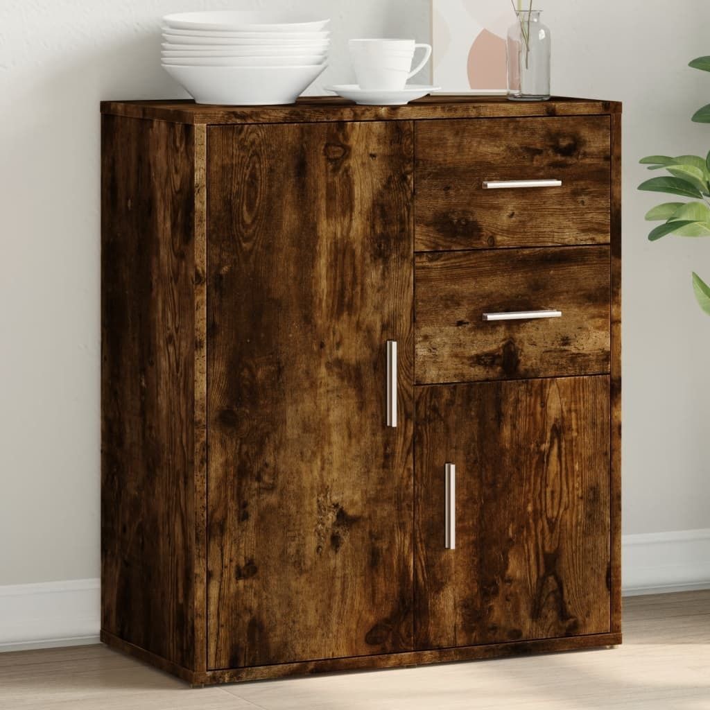 vidaXL Sideboard Räuchereiche 60x31x70 cm Holzwerkstoff
