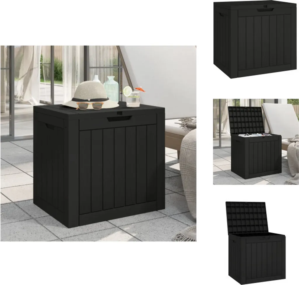 Baule Giardino Nero 55,5x43x53 cm vidaXL: Mai più disordine fuori!