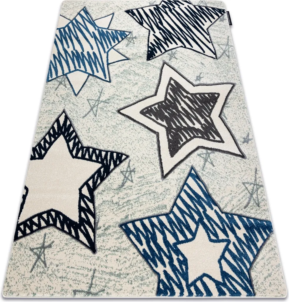 Aménager un coin jeu avec le tapis bleu étoiles 180x270 cm PETIT STARS