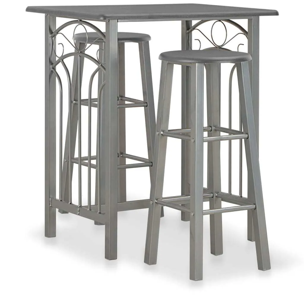 Set Bar Professionale 3 Pezzi - Acciaio Antracite e Legno per Pub - 8