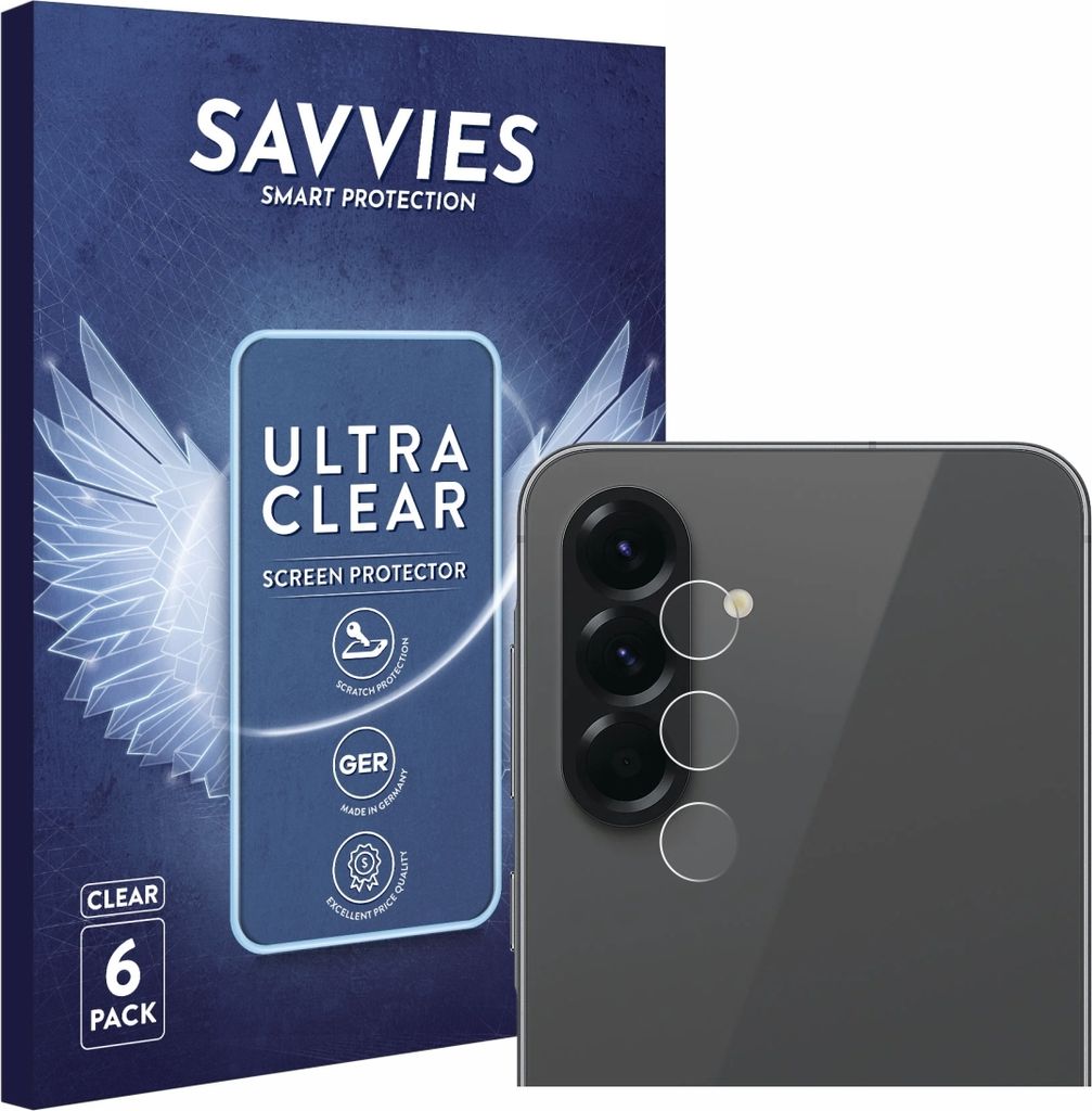 6x Für Samsung Galaxy A56 5G Enterprise Edition (NUR Kameraschutz) Schutzfolie Savvies Displayschutz Display Schutz Folie Klar Transparent