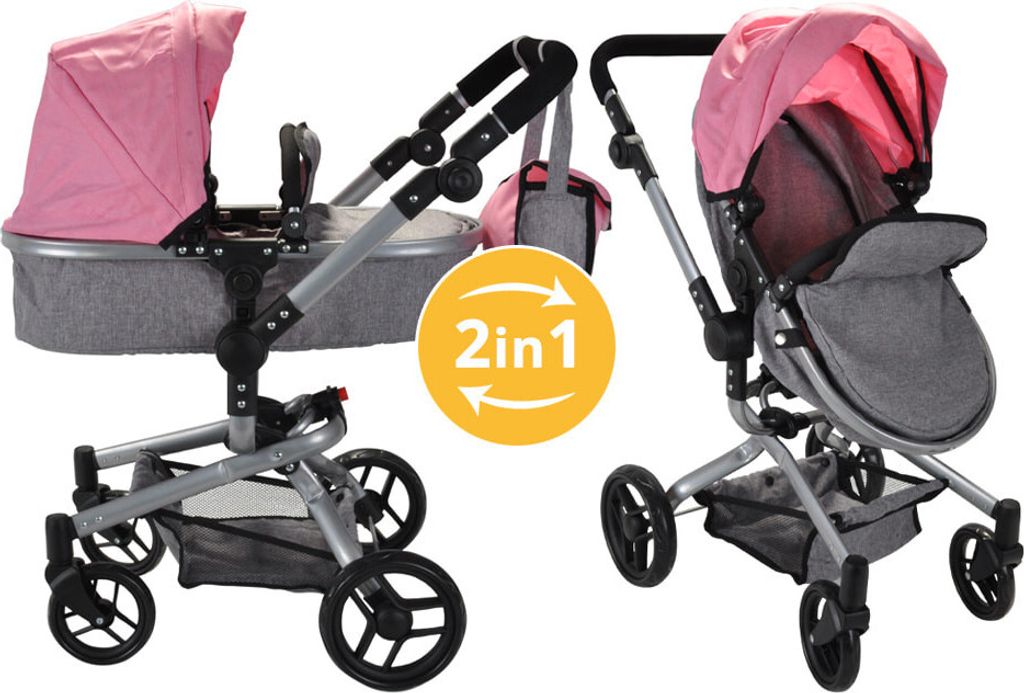 Bandits & Angels Puppenwagen Pink Modern Angel 2in1 Produktbild 