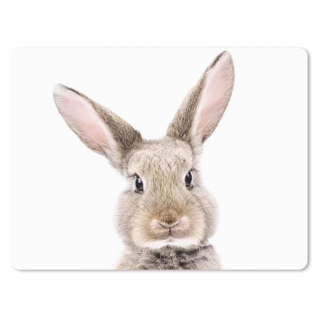 MuchoWow Mauspad Mousepad Kaninchen - Tiere - Natur - Braun 23x19 cm - Mousepads - Maus Mat - Pad - Mausunterlage - Schreibtischunterlage - Mauspad