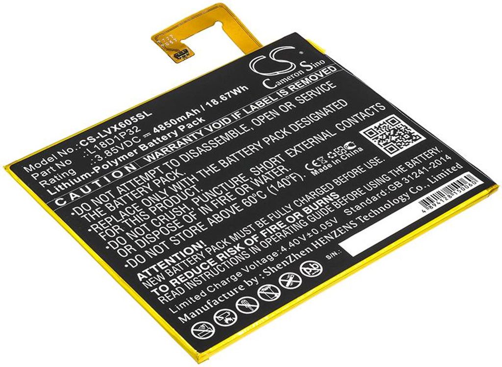 Batterie pour Lenovo Smart Tab M10, (eq. Lenovo L18D1P32), Image du produit 