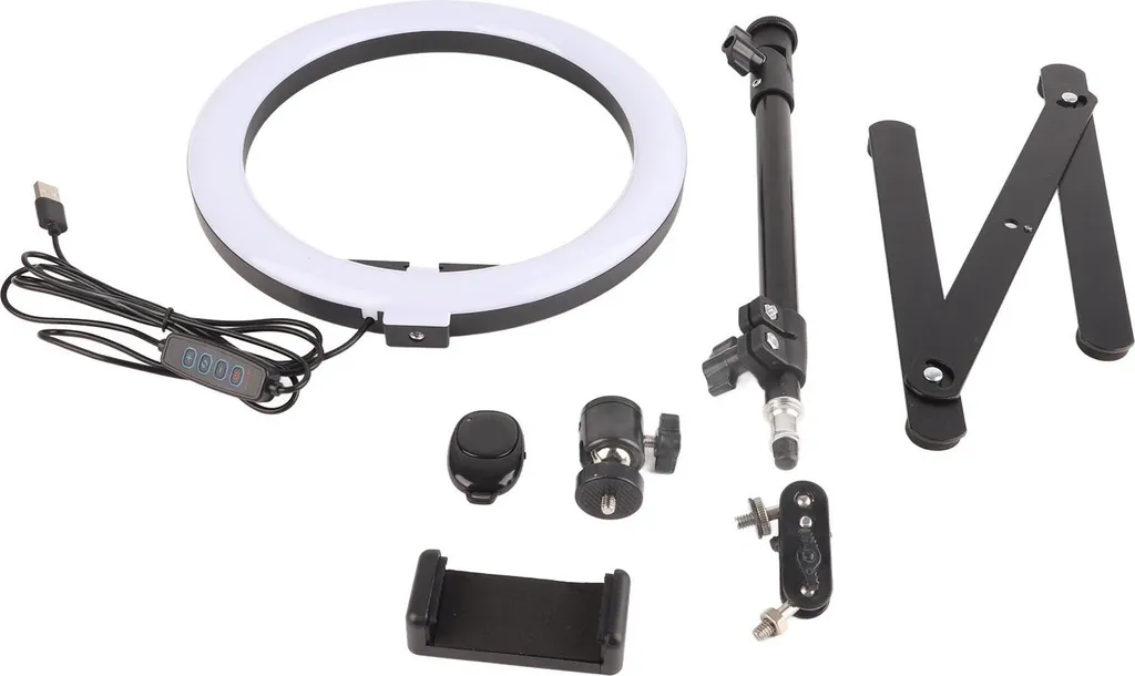 Kit Ring Light 10 Pollici USB - Illuminazione per Videoconferenze e Vlog - 3
