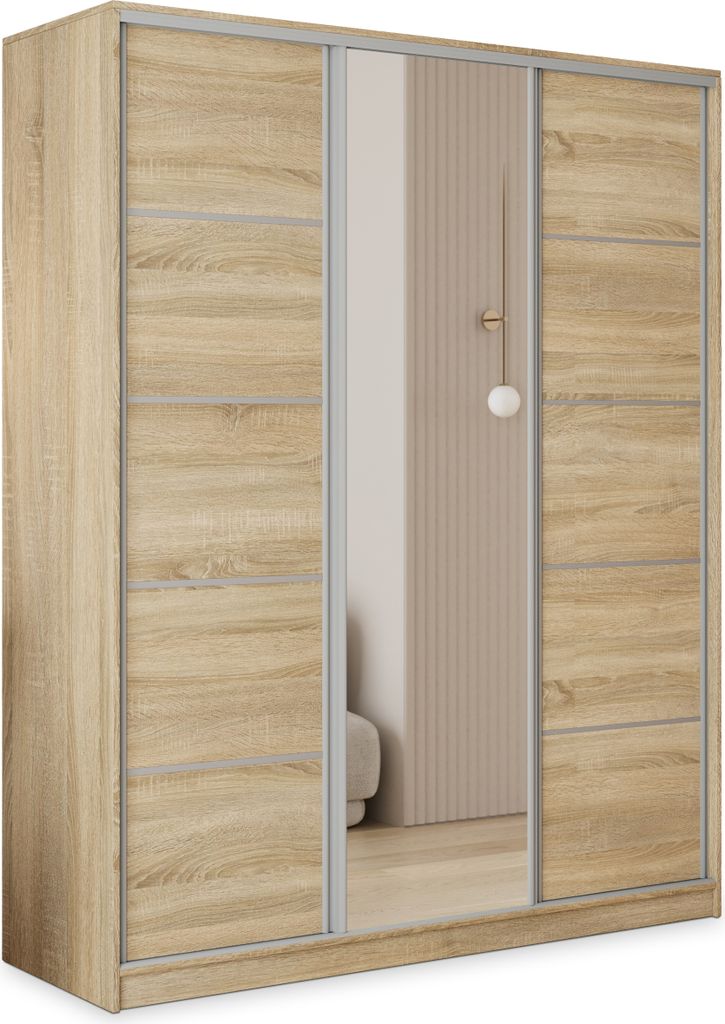 Masseno Schiebetürenschrank PINA 160/205/58 cm Produktbild 