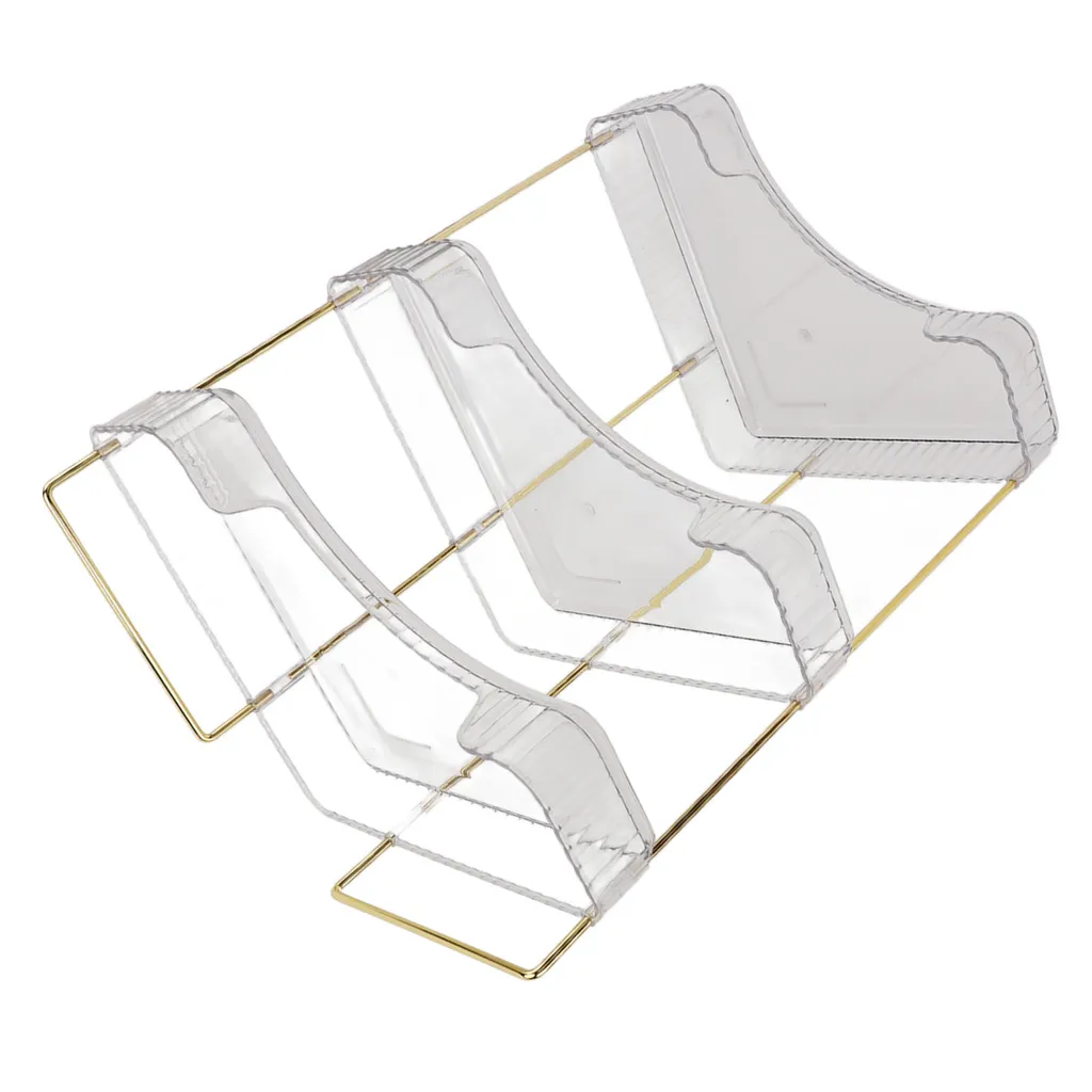 Présentoir Maquillage d'Angle avec 3 Étagères Robustes en Design Transparent - 7