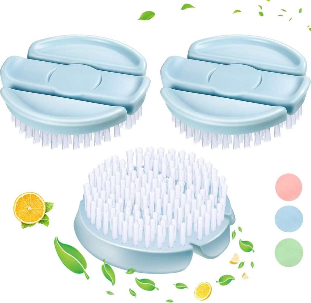 Stück flexible Reinigungsbürste für Obst und Gemüse, robuster Gemüseschrubber, Nylonborstenbürste zum Waschen von Karotten, Kartoffeln, Wurze...