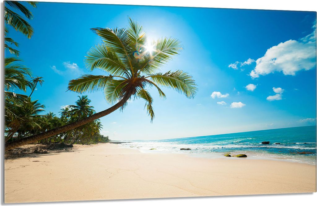 Glas-Herdplattenschutz 80x52 Beach