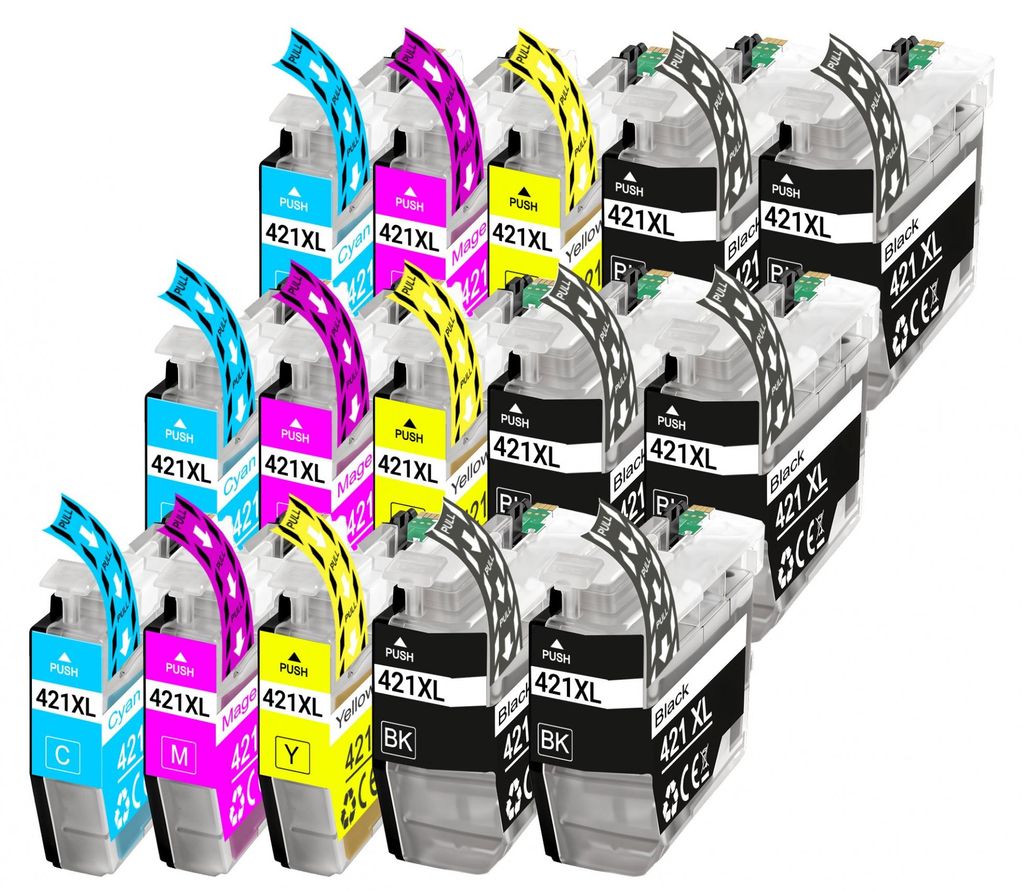 15er Pack Druckerpatronen 421 421XL kompatibel mit Brother Produktbild 