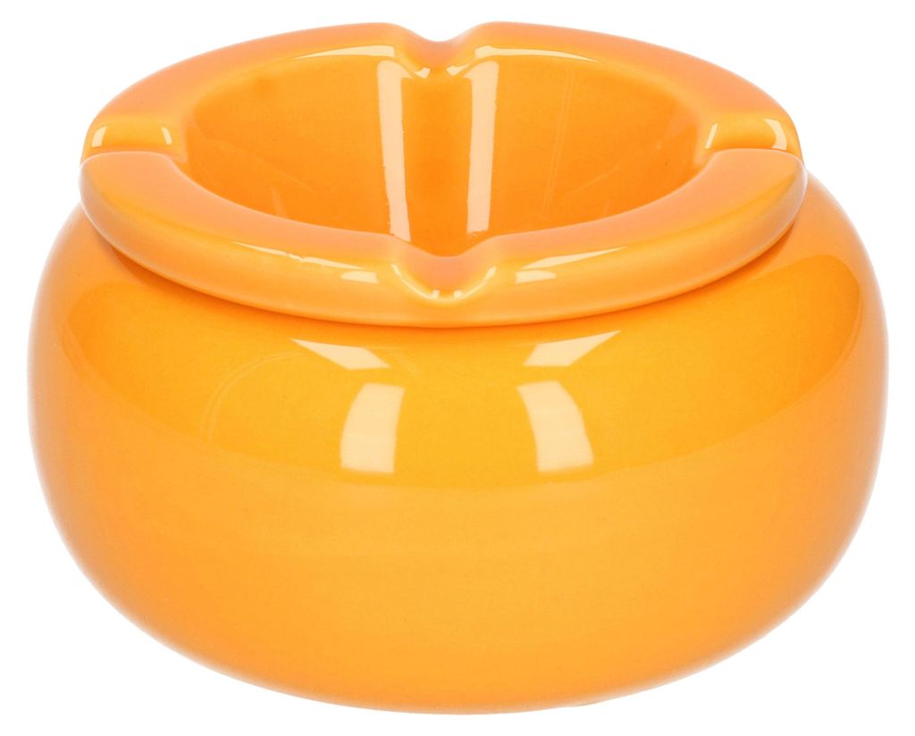 Cepewa Storm Aschenbecher - orange - rund - 11 cm - Keramik Produktbild 