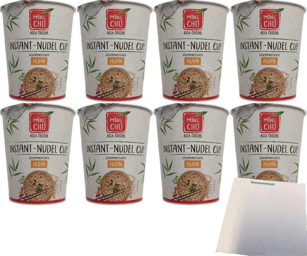 Ming Chu Instantnudeln Cup Huhn (8x67g) + usy Block Produktbild 