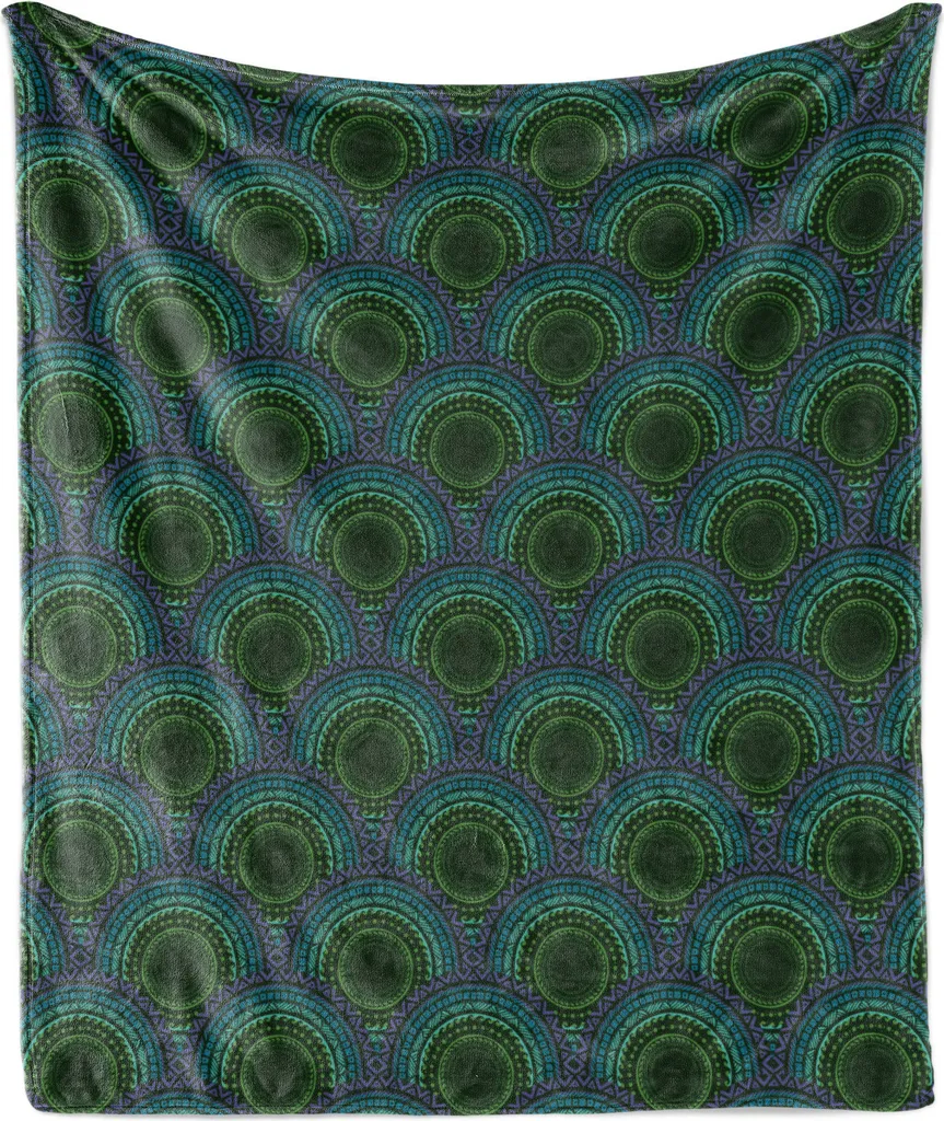 Coperta ABAKUHAUS 175x230 cm - Plaid Mandala per Tutta la Famiglia