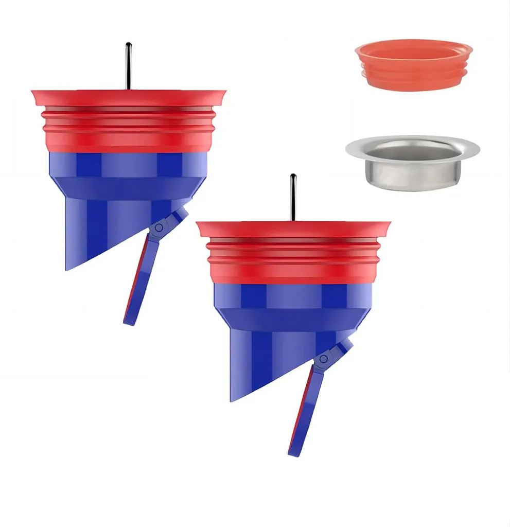 Siphon de douche anti-odeur lot de 2 avec clapet anti-retour de sécurité