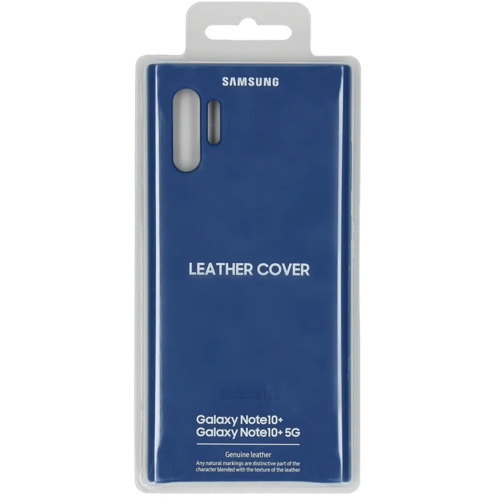 Coque de protection Samsung Note 10+ en cuir bleu pour le bureau - 4