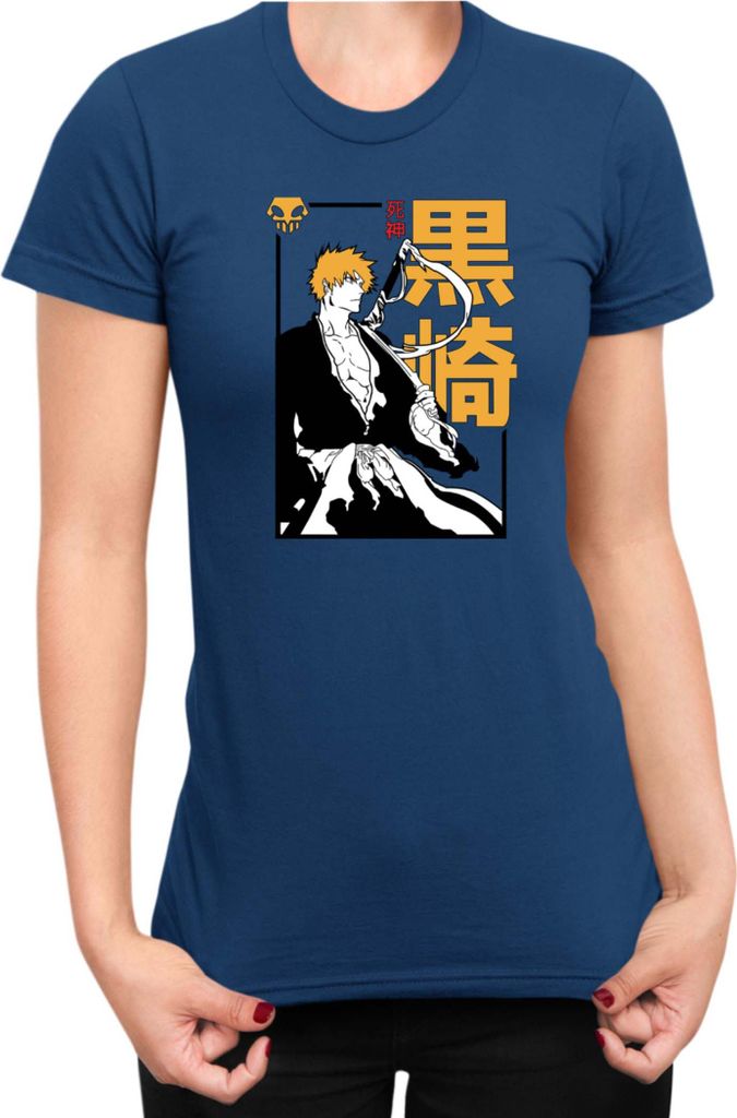 Damen T-Shirt Manga Japan Anime Comics Animation Bleach 005, Lady M / Dunkelblau