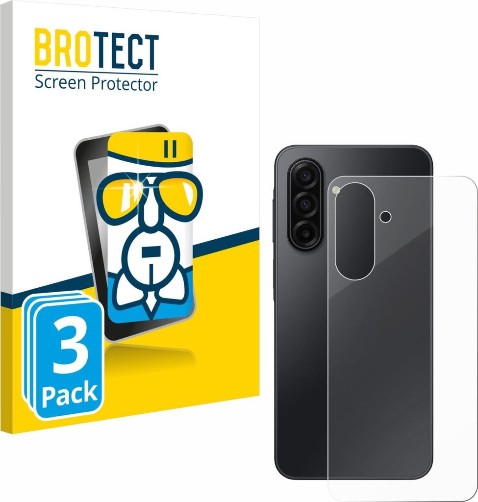 3x BROTECT Schutzglas für Samsung Galaxy A17 5G (Rückseite) Schutzfolie Panzer Folie Glas Display Schutz klar