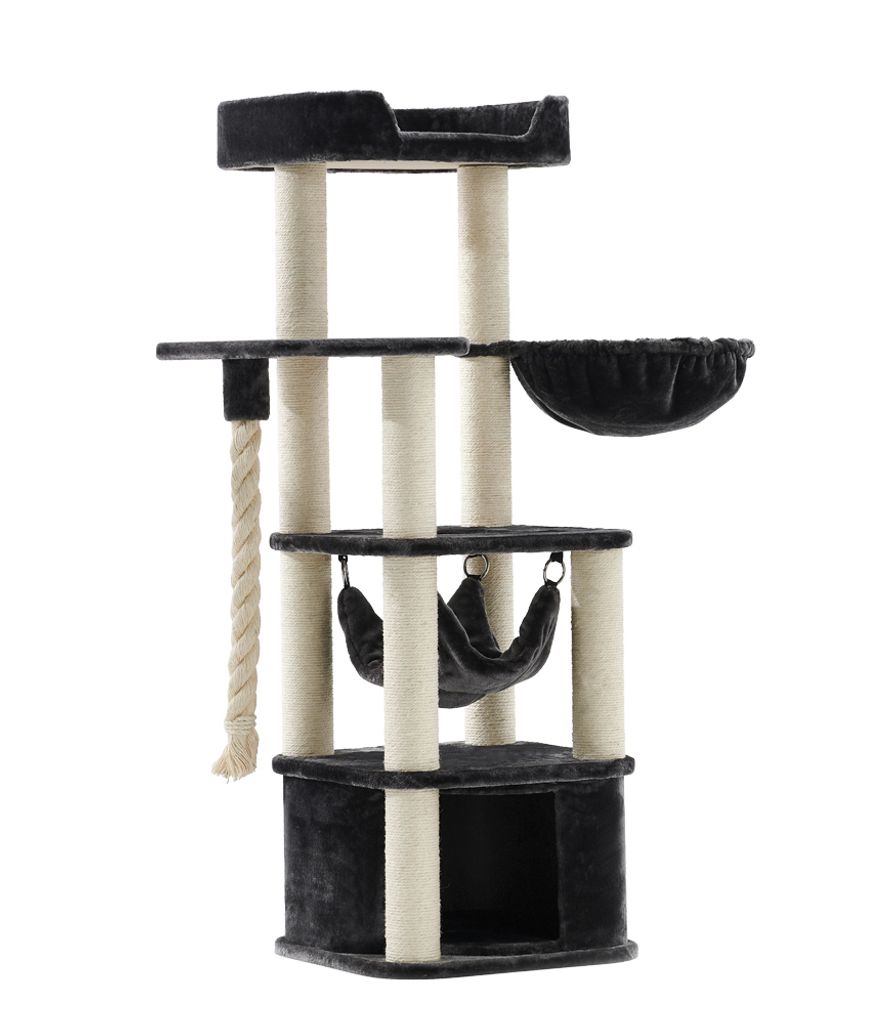 Nobby Kratzbaum Classic "ZADA" dunkelgrau; 50 x 50 x 145 cm
