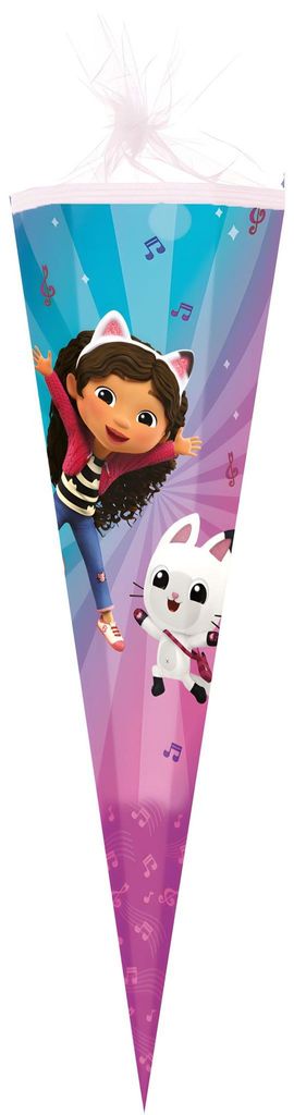 Nestler Schultüte Tüllv. 85 cm 6-eckig GabbyDollhouse Produktbild 