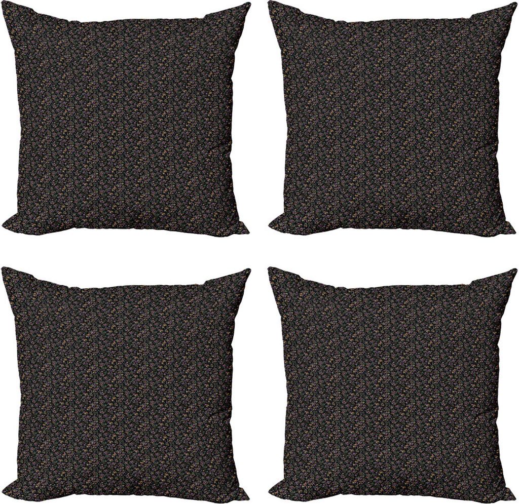 ABAKUHAUS Blumen Kissenbezug Set (4 Stück), Romantische Botanical Theme, Moderner Doppelseitiger Digitaldruck, 60 cm x 60 cm, Resedagrün blasse O...