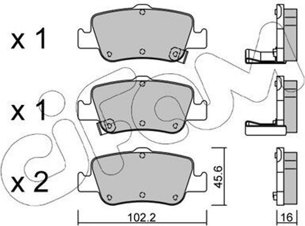 CIFAM Bremsbeläge Satz Hinten Bremsklötze für TOYOTA AURIS (NRE15, ZZE15, ADE15, ZRE15, NDE15) 822-796-0