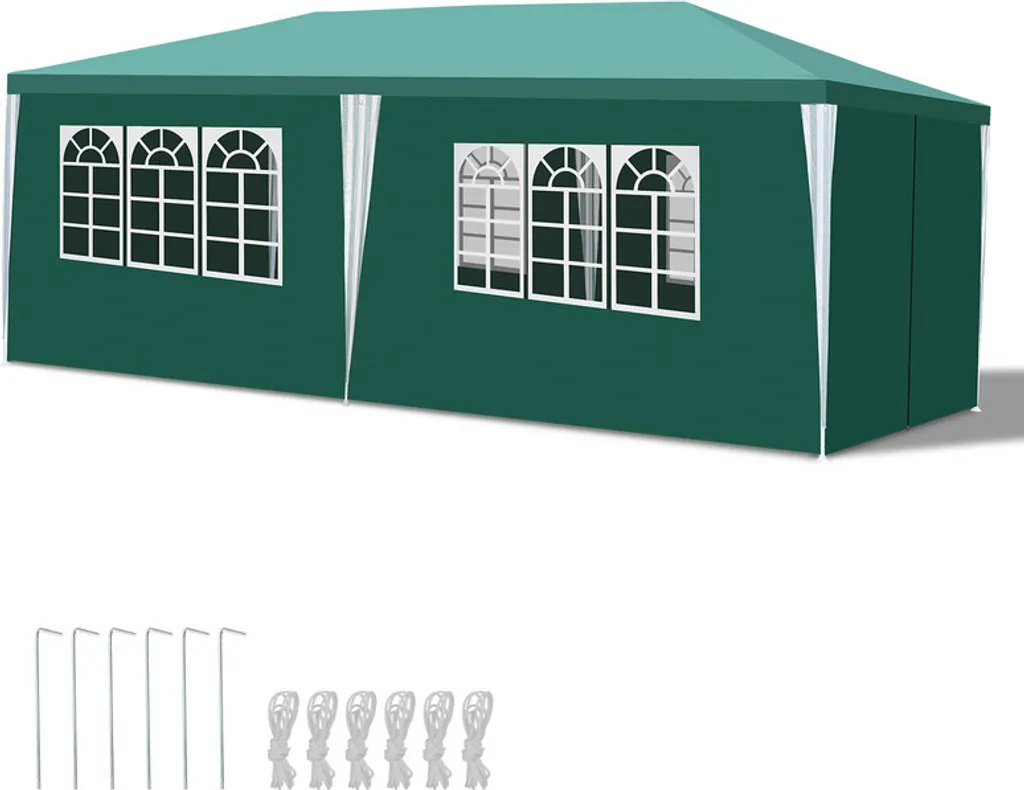 Gazebo 3x6 Yakimz per Bancarelle e Fiere | Verde | Pratico Easy-Klett