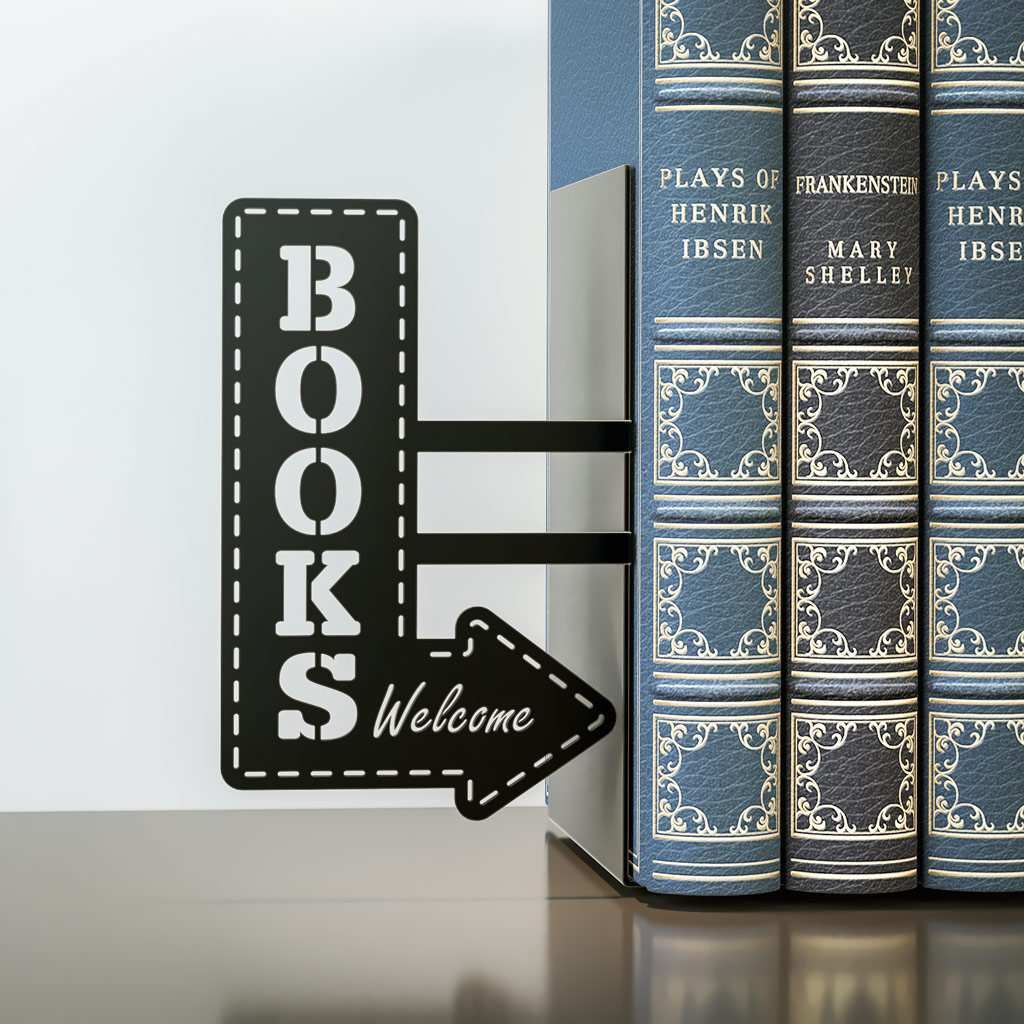 Trendform Bookshop, Čierna, Kov, 195 mm, 170 mm, 100 mm, Obrázok produktu 