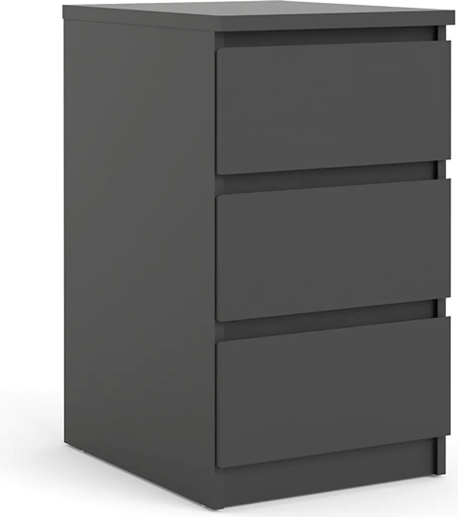 Commode gain de place Nada pour couloir étroit 3 tiroirs noirs
