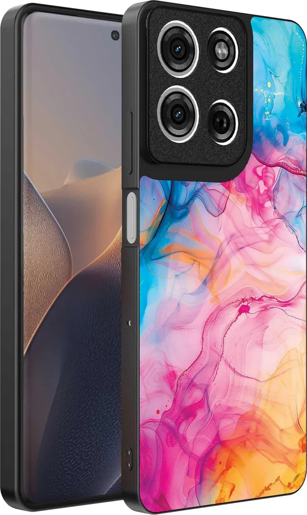 Custodia Motorola Edge 60 Pro Marmo Arcobaleno - Cover TPU Antiurto