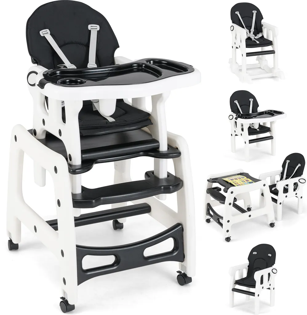 Ensemble table et chaise pour enfants convertible avec dossier réglable
