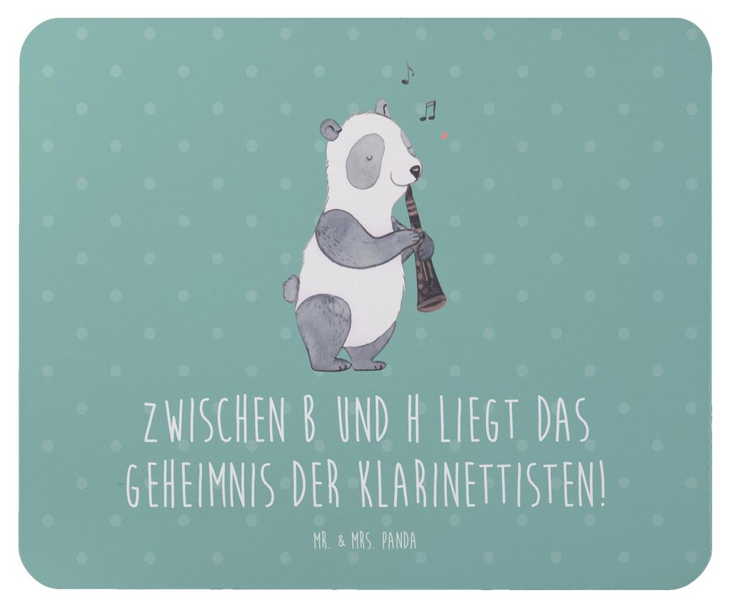 Mr. & Mrs. Panda Mauspad Klarinette Geheimnis - Meeresbrise - Geschenk, Musikunterricht, Ensemble, Mousepad, Lernen, Musikstile, Mouse Pad, laptop,...