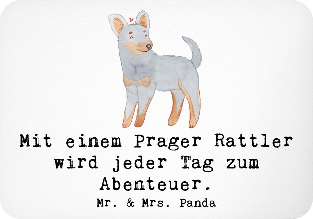 Mr. & Mrs. Panda magnet Prager Rattler Abenteuer - Weiß - Geschenk, whiteboardmagnet, Kühlschrankmagnet, lebhafter Begleiter, Hunderassen Vielfal...