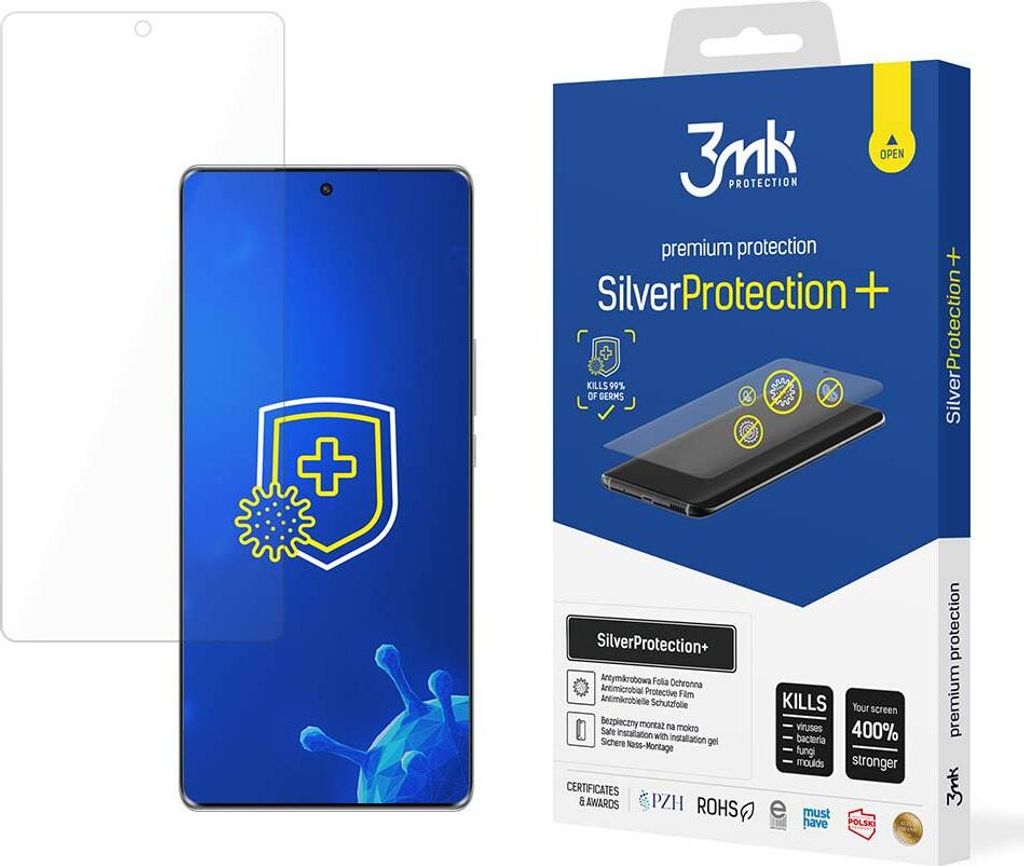 3mk Display Antimikrobielle Schutzfolie SilverProtection+ Produktbild 