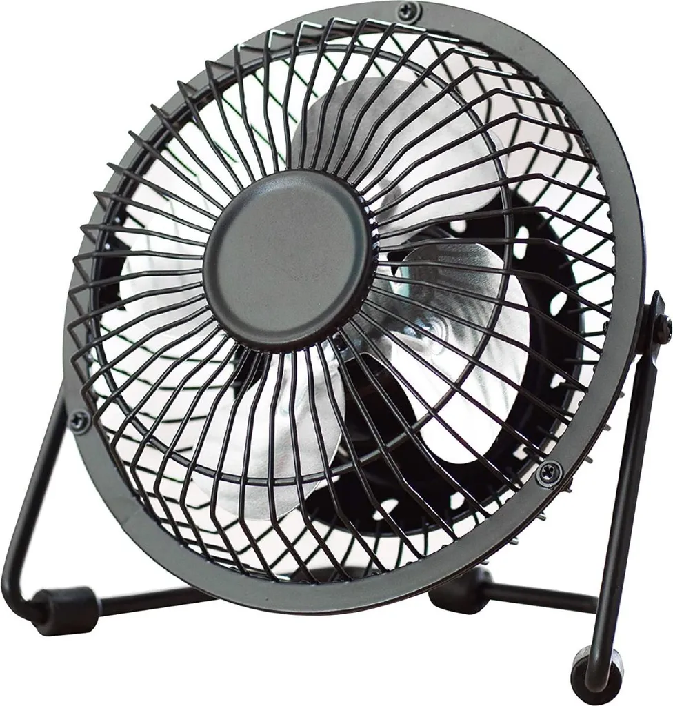 Ventilateur de bureau USB vertical noir tour silencieux pour PC et laptop